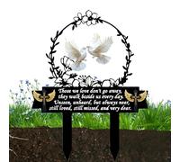 Decorazioni da giardino Grave - Piano acrilico per il cimitero - Materiale resistente all'usura, eleganti marcatori di tombe commemorative per il cimitero, il cuore e la forma di traversata per l'