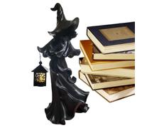 Decorazioni da Giardino | Messaggero 'Inferno di Halloween con Lanterna | Statua in Resina Decorazione Vintage con Luce LED per Giardino, Cortile Posteriore, Cortile, Esterno, Casa, Feste e Hallowee