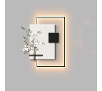 Decorazioni da parete 3D, Quadro artistico con luci LED e vaso moderno