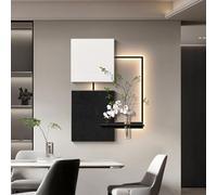 Decorazioni da parete 3D, Quadro artistico con luci LED e vaso moderno
