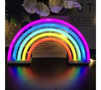 Decorazioni da Parete a LED Con Luci al Neon Arcobaleno per Ragazze Camera da Letto, Natale, Festa di Compleanno, Camera dei Bambini, Soggiorno, Regalo per Bambini, Decorazioni per Feste di Nozze