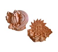 Decorazioni da parete in terracotta da appendere sole e luna la notte il giorno