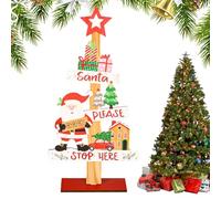 Decorazioni da Tavolo in Legno - Decorazione Albero di e Pupazzo di Neve con Parole, Decorazioni rustiche in Legno per Vassoio a più Livelli, espositore per |