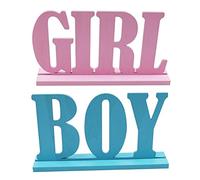 Decorazioni da tavolo in legno per rivelare il genere del bambino della ragazza del bambino segni di lettere blocchi di lettere blu rosa centrotavola per baby shower Decor