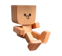 Decorazioni Del Cruscotto Per Auto - Figurina Da Uomo In Legno Tremolante | Ornamento Interno Automatico Della Giunzione Mobile Per Camion Van SUV | Accessorio Creativo Per Vacanze Di Lavoro Long Driv