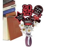 Decorazioni del vaso di laurea, decorazioni del vaso di festa di laurea,Classe di 2025 Toppers della tabella di laurea | Punteggi di sfondo fotografico, decorazioni desktop per incontri di classe, dor