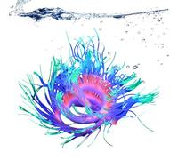Decorazioni di anemone di mare per l'anemone di mare morbido del serbatoio | Sotto la luce incandescente artificiale acquario accessori per la casa