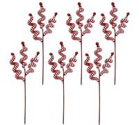 Decorazioni di Canna da Zucchero, Decorazioni Natalizie Grinch 6 Pezzi di Lana Canna di Caramella per Natalizie 13,8 Pollici di Caramella Rossa e Bianca Ornamenti di Alberi di Natale per Vacanza