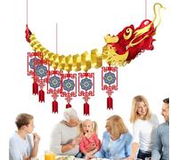 Decorazioni di Capodanno lunare, sfondo per la festa di primavera | Set di decorazioni per sfondo per fotografia creativa Dragon Anno Dragon - Banner per feste di primavera