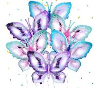 Decorazioni di compleanno a farfalla, 6 pezzi, 101 cm, grandi palloncini in Mylar a tema farfalla, decorazioni per feste di compleanno per ragazze, decorazioni per baby shower (rosa/blu/viola)