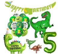 Decorazioni di Compleanno Bambino Happy Birthday Decorazioni XXL Dinosauro Palloncini Compleanno Ragazzo 5 anni Compleanno Festa