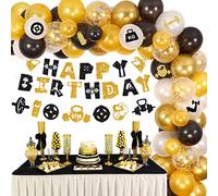 Decorazioni di compleanno in palestra Decorazioni per feste di fitness per uomini Sollevamento pesi Palloncino Ghirlanda Arco Kit Banner per Bodybuilding Cross Fit Tema Bday Party Supplies