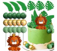 Decorazioni di compleanno leone Safari Animal Cake Toppers Safari Cake Topper Wild One Cake Topper Jungle Baby Shower Cake Decorazioni