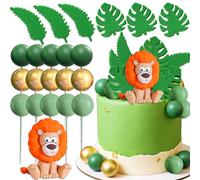 Decorazioni di compleanno leone Safari Animal Cake Toppers Safari Cake Topper Wild One Cake Topper Jungle Baby Shower Cake Decorazioni