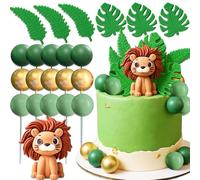Decorazioni di compleanno leone Safari Animal Cake Toppers Safari Cake Topper Wild One Cake Topper Jungle Baby Shower Cake Decorazioni