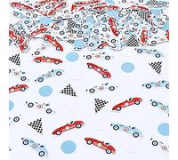Decorazioni di compleanno per auto da corsa vintage - 200 coriandoli per auto da corsa, coriandoli vintage per tavolo, tema Let's Go Racing, baby shower di compleanno forniture per decor da tavolo