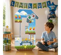 Decorazioni di compleanno per videogiochi, decorazioni di compleanno per ragazzi, decorazione per feste di livello superiore per 3° compleanno, 3 m tendone luminoso numero 3