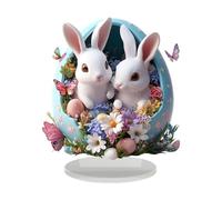 Decorazioni di coniglietti di Pasqua per la casa, decorazione acrilica di coniglietti,Impegno per tavolo da tavolo acrilico | Decorazioni di coniglietti di Pasqua Figurine di decorazioni per la casa p