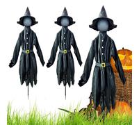 Decorazioni di - Decorazioni di Outdoor | Figura spaventosa spaventosa | Posta di streghe illuminate | Prop horror da 59 pollici con il volto luminoso a LED per il sentiero fuori d