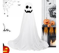 Decorazioni di fantasmi illuminate di Halloween,Decorazioni fantasmi di Halloween - Decorazione spaventosa di fantasmi LED che al buio - Fantasmi luminosi con luci a catena,