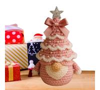 Decorazioni di gnomi di Natale - Figurine per le vacanze senza volto intrecciate a mano, ornamenti gnomi all'uncinetto, accenti stagionali festivi, stile scandinavo | Decorazione interna per po