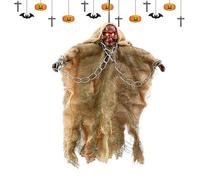 Decorazioni di Halloween a forma di fantasma - Fantasma spaventoso a catena sospesa, ornamento a forma di teschio inquietante | Decorazione di Halloween per casa infestata per interni ed esterni, giar