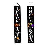 Decorazioni di Halloween all'aperto, Grandi stendardi delle Streghe segnali di Portico, per Porta d'ingresso al di Fuori del Cortile per Feste di Ghirlanda - Arancione Nero Arancione Fuori da Hallowe