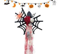 Decorazioni di Halloween - arredamento della casa infestato con ragno e cranio | Decorazioni di Halloween Web ragno | Ornamento inquietante per casa stregata per la casa sparatutto per esterni di Hall