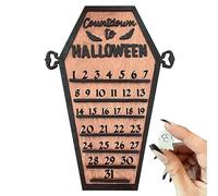 Decorazioni di Halloween, calendario dell'Avvento di Halloween 2023 Calendario del conto alla rovescia in legno con decorazioni familiari ornamenti per vacanze fai -da -te in movimento
