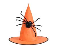 Decorazioni di Halloween, cappelli da strega per interni, da donna, bambino, strega, accessori per costumi di Halloween, cappello pieghevole e zucche (arancione, taglia unica)
