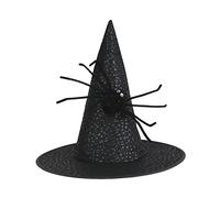 Decorazioni di Halloween, cappelli da strega per interni, da donna, bambino, strega, accessori per costumi di Halloween, cappello pieghevole e zucche (nero, taglia unica)