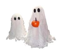Decorazioni di Halloween, fantasmi Sherpa con zucca, decorazione di Halloween, statuetta fantasma di Halloween, statua spaventosa in resina, decorazione da tavolo per feste, casa, cucina e camino