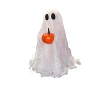 Decorazioni di Halloween, fantasmi Sherpa con zucca, decorazione di Halloween, statuetta fantasma di Halloween, statua spaventosa in resina, decorazione da tavolo per feste, casa, cucina e camino