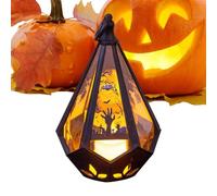 Decorazioni di Halloween - lampada da notte da 6,3 pollici per prato, decorazione portatile con a batteria, lanterna del castello della per la casa, patio, inseguimento, in