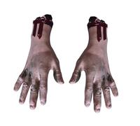 Decorazioni di Halloween Macabre - Falsi Membri, Sanguinanti | Simulacres di Mani Trincea, Braccio di Lattice Spaventoso per Scene del Crimine, Atmosfera Sinistra su Porta O ., Guardare