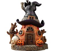 Decorazioni di Halloween Ornamento da tavolo di Halloween in resina, decorazione magica per la casa festiva e stagionale (Black, 15.7cm)