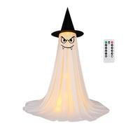 Decorazioni di Halloween Outdoor, Decorazione per Feste di Halloweens, Biella Telescopica Trescopica Trescopica 40-155 Cm, Uso Plug-in USB, con Telecomando, Illuminazione Fantasma E 1PC
