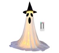 Decorazioni di Halloween Outdoor, Decorazione per Feste di Halloweens, Biella Telescopica Trescopica Trescopica 40-155 Cm, Uso Plug-in USB, con Telecomando, Illuminazione Fantasma J 1PC