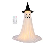 Decorazioni di Halloween Outdoor, Decorazione per Feste di Halloweens, Biella Telescopica Trescopica Trescopica 40-155 Cm, Uso Plug-in USB, con Telecomando, Illuminazione Fantasma D 1PC