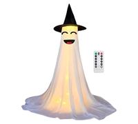 Decorazioni di Halloween Outdoor, Decorazione per Feste di Halloweens, Biella Telescopica Trescopica Trescopica 40-155 Cm, Uso Plug-in USB, con Telecomando, Illuminazione Fantasma C 1PC