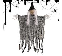 Decorazioni di Halloween Outdoor - Spooky Flying Witch | Decorazione per le streghe riutilizzabili in sospeso | Decorazioni per alberi infestati | Ghost sospeso per giardino, porta, proposta di casa