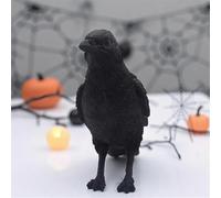 Decorazioni di Halloween per camere da letto La statua decorata in resina del corvo nero di Halloween non ha dettagli realistici, ma è anche durevole e può resistere alla prova del (Black, 27x23x13cm)