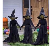 Decorazioni di Halloween per esterni, 3 streghe luminose che si tengono pe