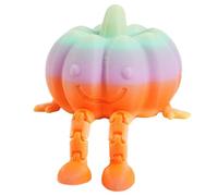 Decorazioni di Halloween per esterni Zucca seduta articolata 3D, statua 3D per amanti della zucca, per l'estate, l'autunno, la casa, il giardino, la cucina, il tavolo con vassoio a (Orange, One Size)