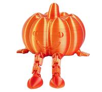 Decorazioni di Halloween per esterni Zucca seduta articolata 3D, statua 3D per amanti della zucca, per l'estate, l'autunno, la casa, il giardino, la cucina, il tavolo con vassoio a (Gold, One Size)