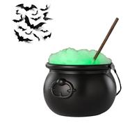 Decorazioni Di Halloween per Interni - Calderone Decorativo per Halloween Con Bottiglie Di Pozioni Magiche Galleggianti E Diffusori, Ciotola Whiches, Decorazione per Feste Hocus Pocus(Pot Stirring,Lar