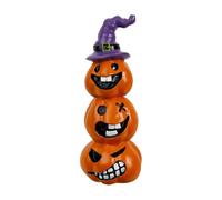 Decorazioni di Halloween per interni Decorazioni di Halloween, ornamento da tavolo a forma di zucca con volto spaventoso, decorazione in resina per la casa, per la stanza, il (Orange1, 16.4cm)