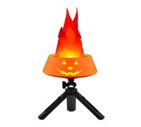 Decorazioni di Halloween per interni ed esterni, decorazioni di Halloween a forma di zucca da appendere 3D con effetto fuoco finto, lanterne vintage da tavolo a batteria ricaricabili per feste in