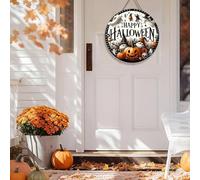 Decorazioni di Halloween per interni L'ultimo accessorio di Halloween: il nostro cartello per porta indispensabile per una celebrazione memorabile! Decorazioni riutilizzabili (arancione, 20 cm)