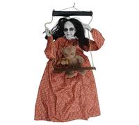 Decorazioni di Halloween spaventose bambola spettrale oscillante attivata dal suono con occhio luminoso per giardino cortile interno ed esterno suono attivato spaventoso decorazione di Halloween